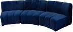 Velvet Lounge Sectional Chair - Blue Small in Miami, Ft. Lauderdale, Palm Beach