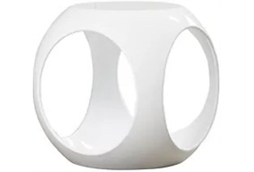Dice End Table - White Small in Miami, Ft. Lauderdale, Palm Beach