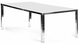 Mirage Dining Table White With Silver Legs in Orlando