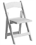 zz Folding Chair Padded White (Chairs - Dining) in Orlando