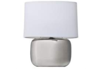 Silver Lamp with White Shade in Orlando