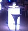 LED White Square Top Highboy Table in Miami, Ft. Lauderdale, Palm Beach