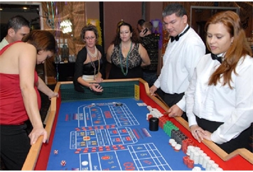 True Blue Craps Table Small with Croupiers (Casino Games) in Orlando