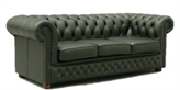 Chesterfield 7' Sofa Leather - Black in Naples, Marco Island, Ft. Myers