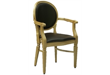 Chandelle Armchair Gold - Dark Brown (Chairs - Dining) in Orlando