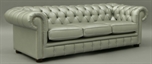 Chesterfield 7' Sofa Leather - Silver (Sofas) in Orlando