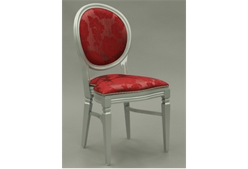 Chandelle Chair Silver - Damask Bordeaux (Chairs - Dining) in Orlando