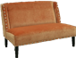 Dilano Loveseat - Orange Velvet (Loveseats) in Orlando