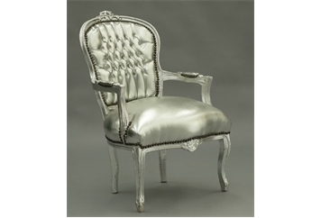 Louis Armchair Gilt Silver (Chairs - Accent and Lounge) in Orlando