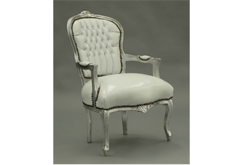 Louis Armchair Gilt Silver - White (Chairs - Accent and Lounge) in Orlando