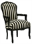 Louis Armchair Stripes - Black (Chairs - Accent and Lounge) in Orlando