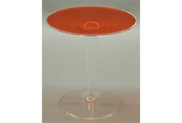 Tip Top End Table Clear Orange (Tables - End) in Orlando
