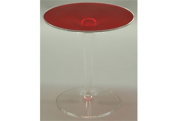 Tip Top End Table Clear Red (Tables - End) in Orlando
