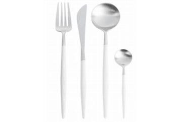 GOA White and Polished Silver Collection (Flatware Sets) in Orlando